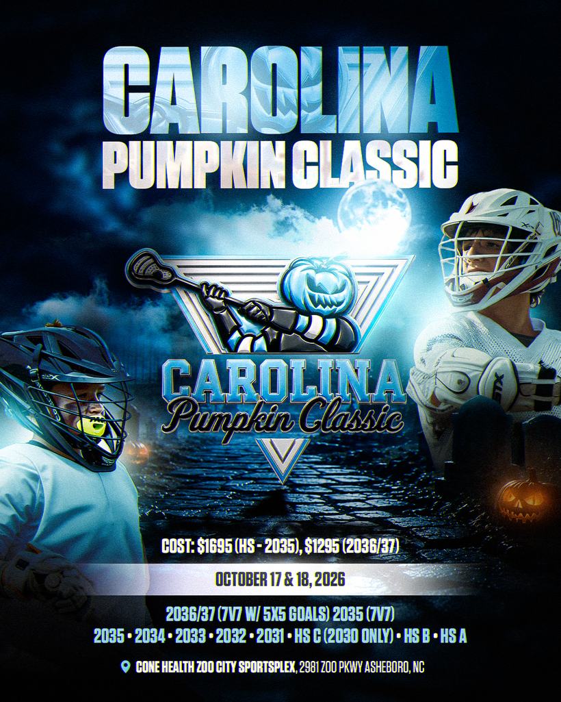 Carolina Pumpkin Classic 2026 event graphic listing dates, cost, divisions and venue.